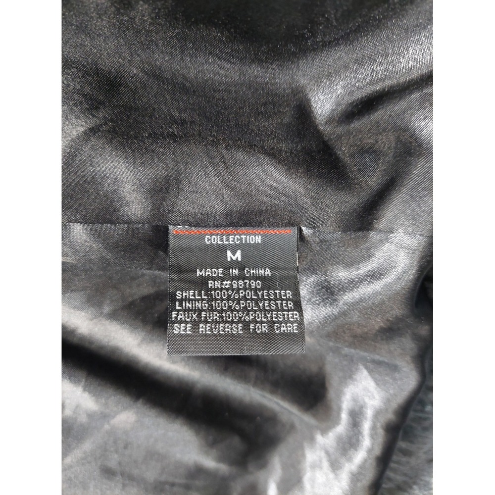 Urban Republic Collection Women Faux Fur Jacket M Black Full Zip Cozy Outdoor - Picture 11 of 15
